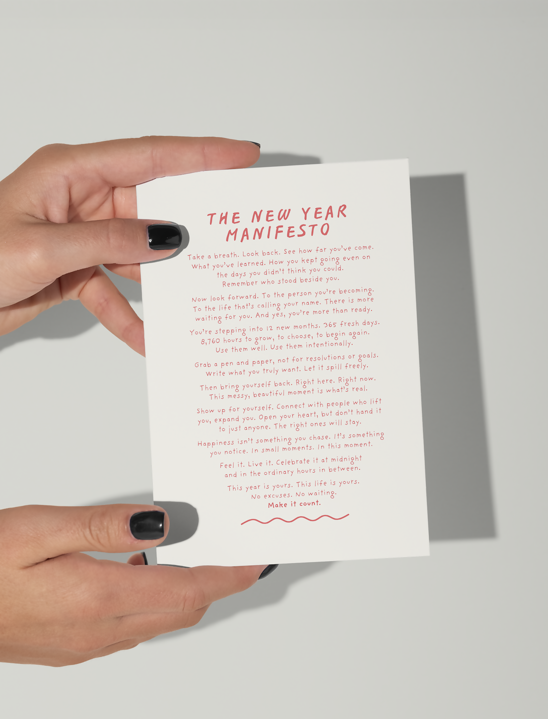 New Year Mini Manifesto Art Print