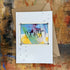 Abstract Mr & Mr Card in Blue