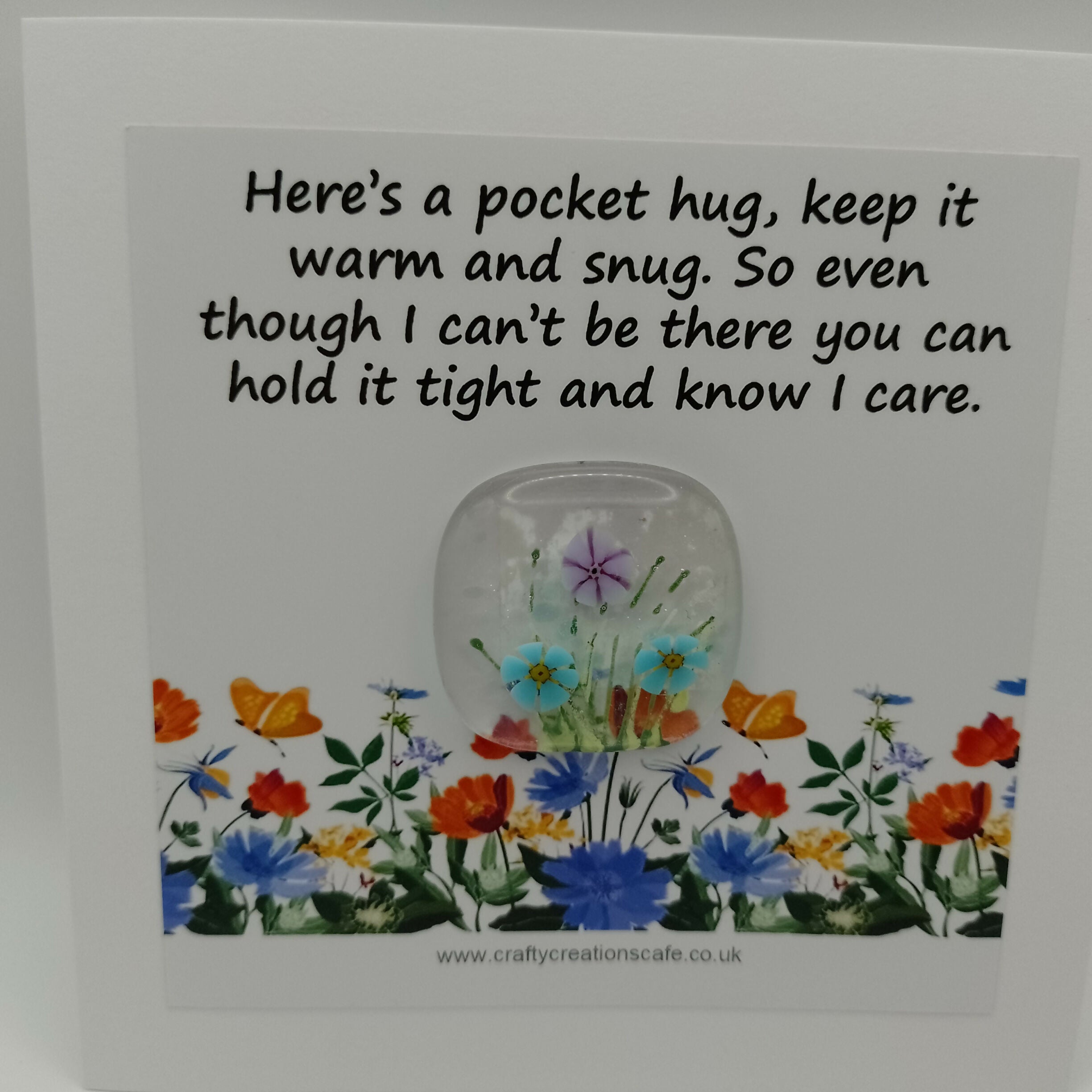 Fused Glass Pocket Hug Card