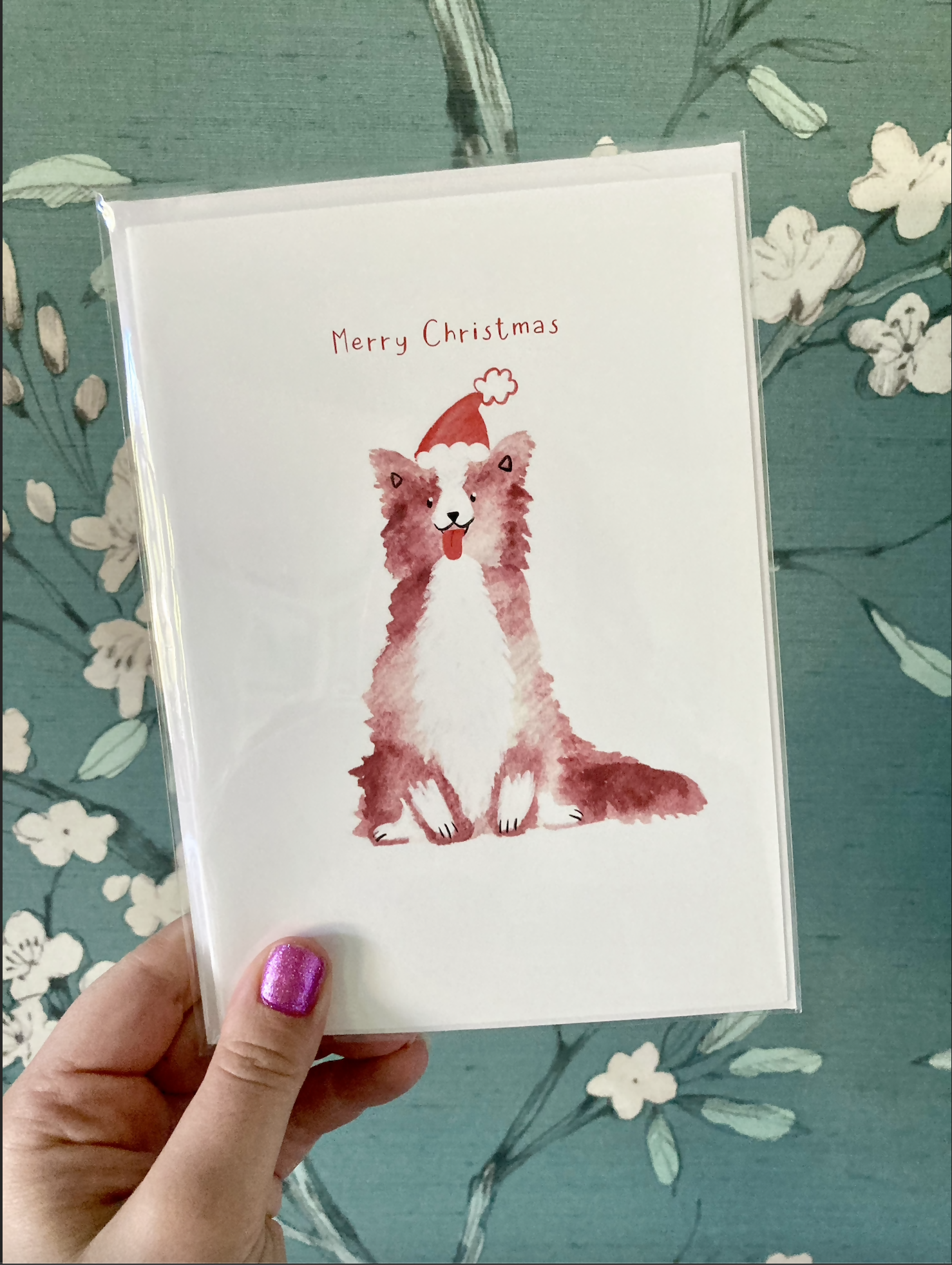 Limited Edition Discounted Sheepdog Christmas Card