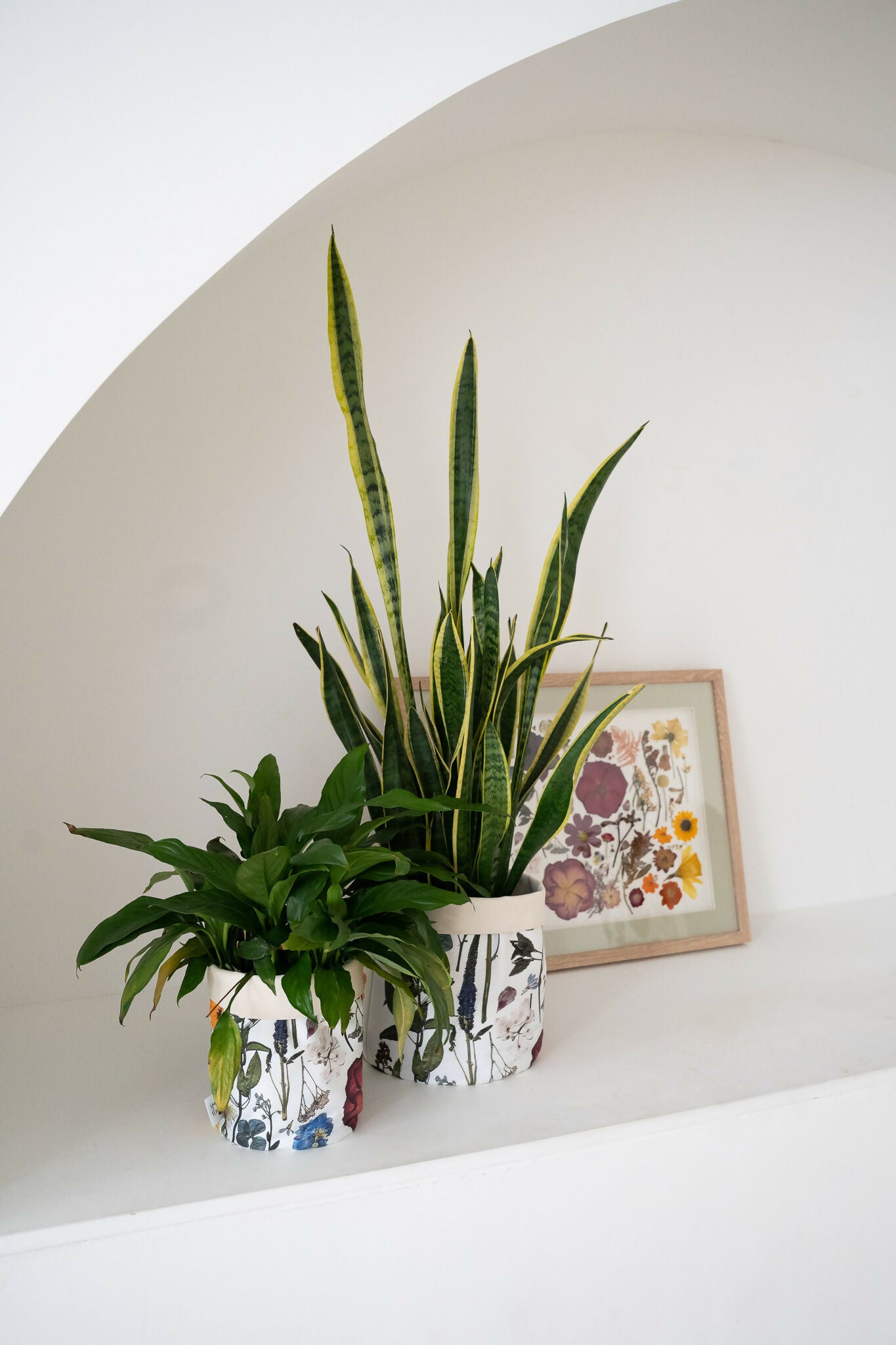 White Multicoloured Pot Bag - Large