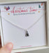 Christmas Tree Real Leaf Necklace Silver Plated