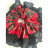 Red Tartan Oversized Ruffle Broderie Lace Hair Scrunchie