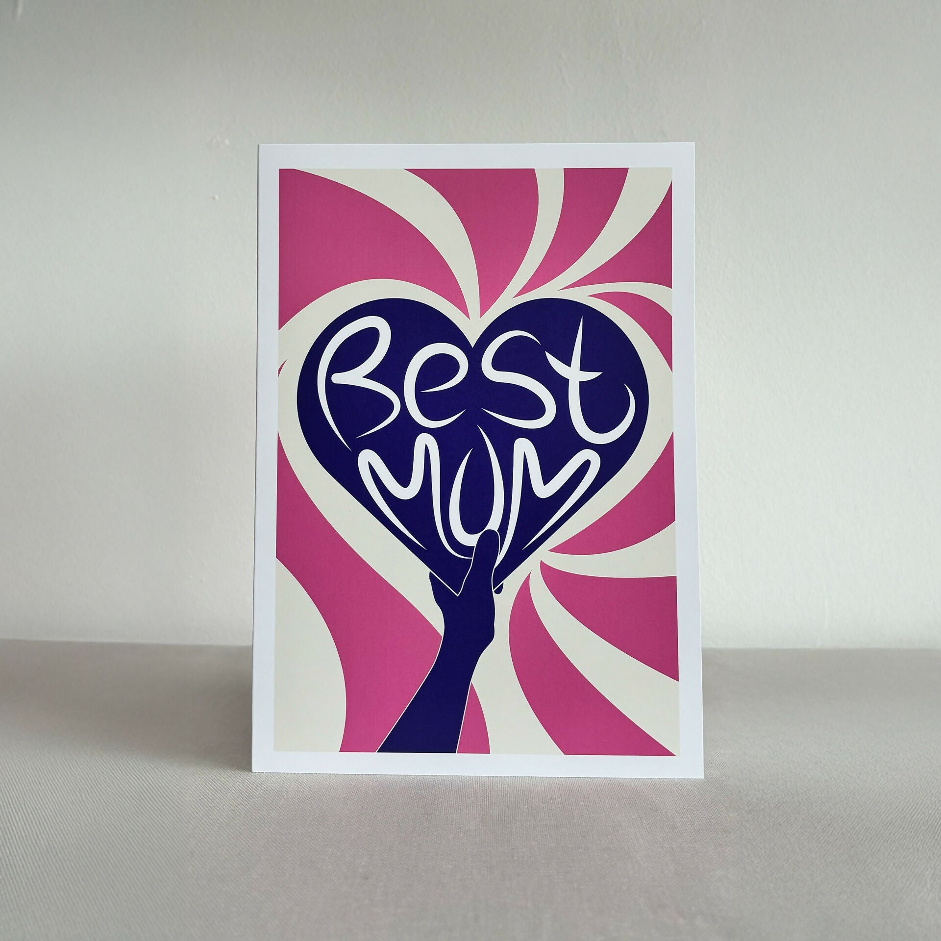 Best Mum Card – Blue Heart Mother’s Day Card