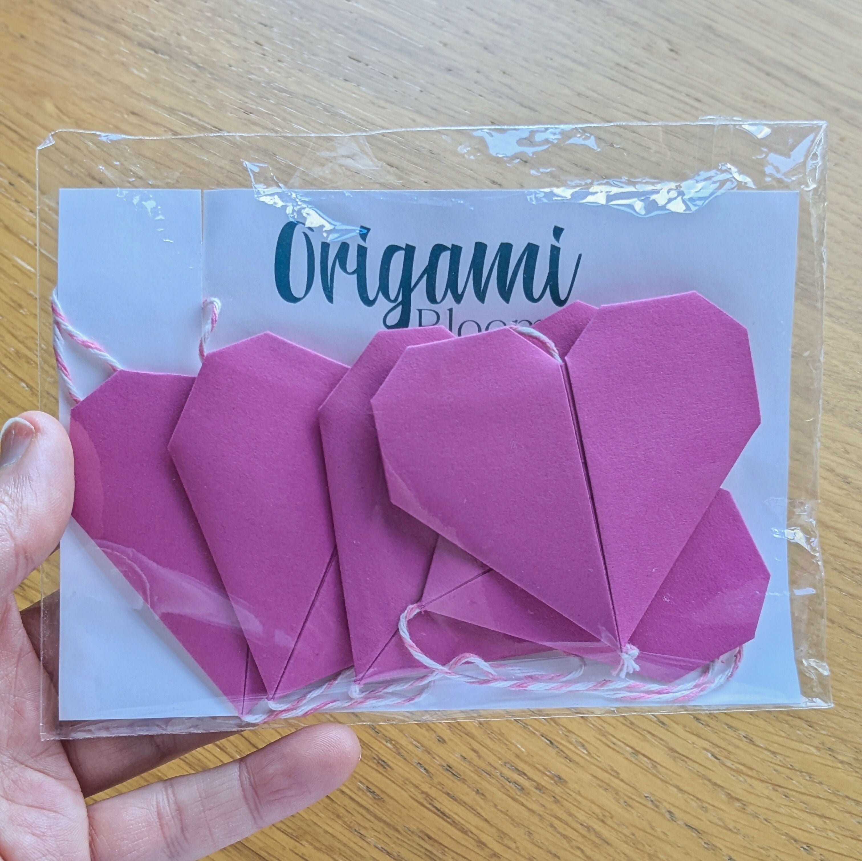 Origami Hearts Paper Garland
