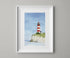 Lighthouse Watercolour Print