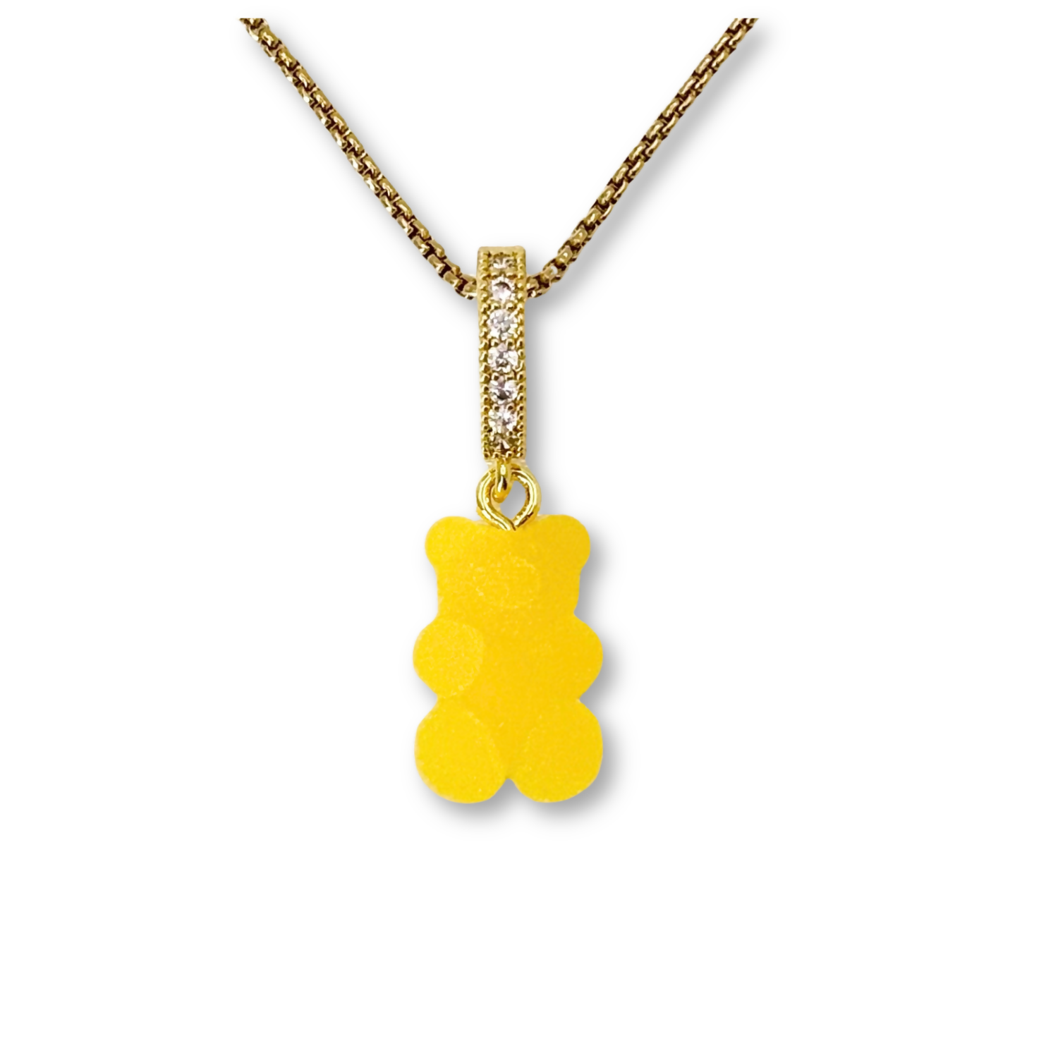 Sugar Coated Gummy Bear Pendant in Fresh Orange Juice