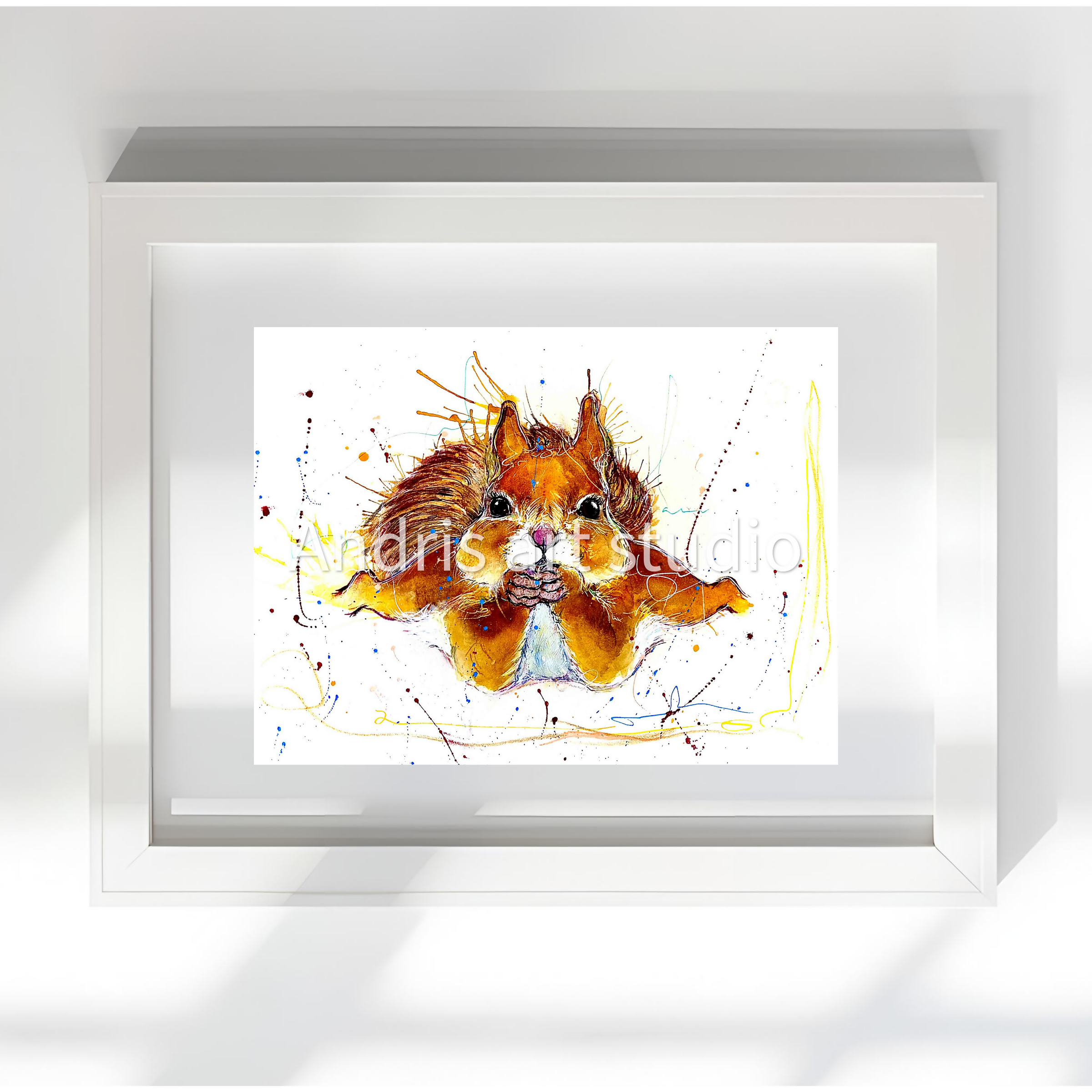 SQUIRREL LOVE, FINE ART PRINT