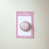 Bunny's Pink Checked Button Badge