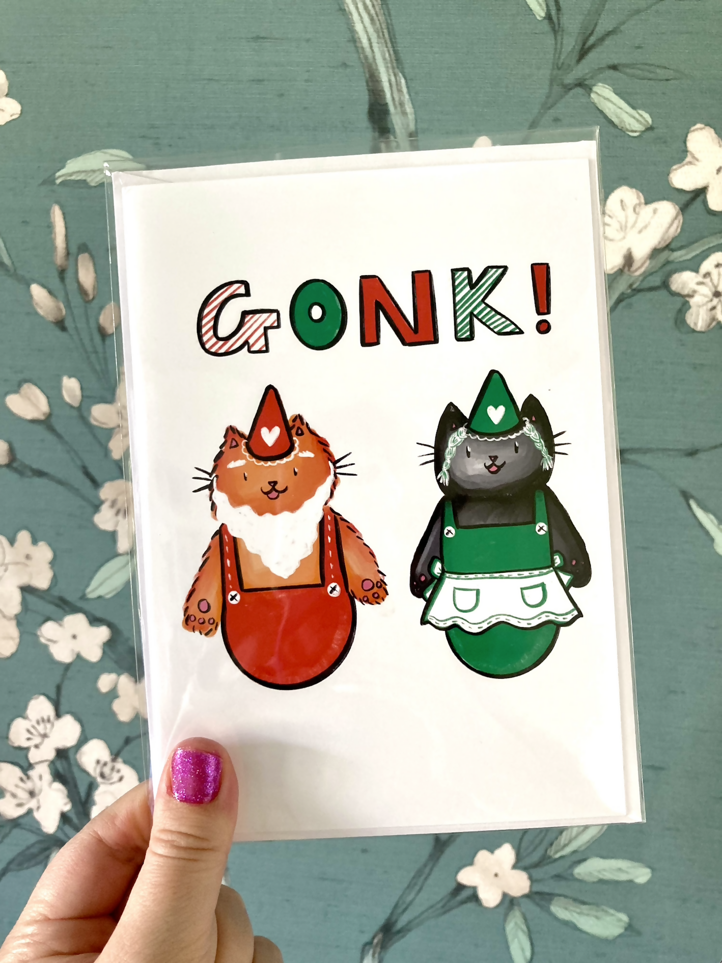 Limited Edition Discounted Gonk Cats Greeting Card