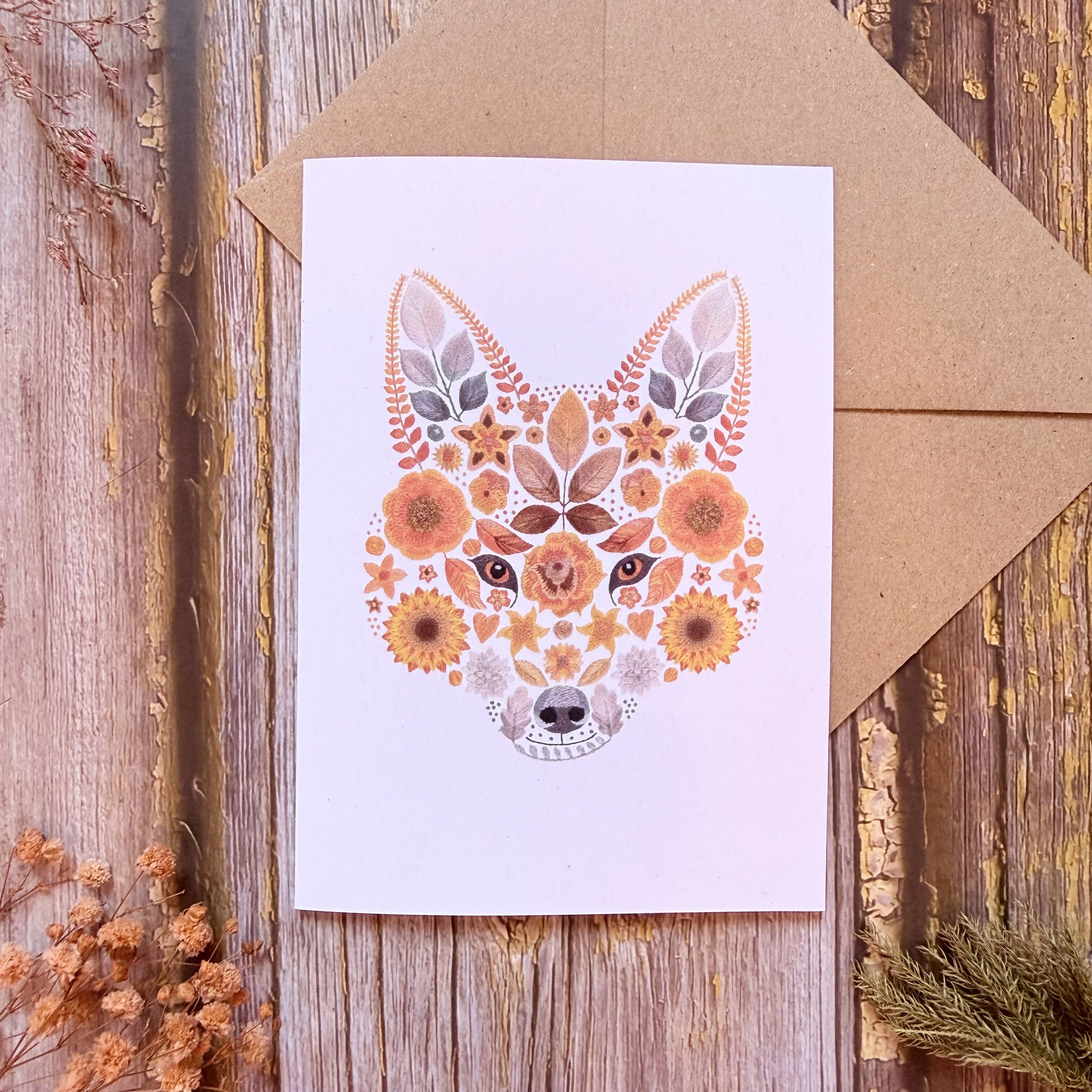 Folklore Fox Greetings Card