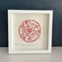 Three Hares Framed Lino Cut Print