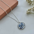 Blue China Necklace No. 2 - Handmade Polymer Clay Necklace