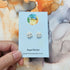 Handmade White Skulls Resin Studs