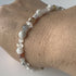 HEALING CRYSTAL & STERLING SILVER CROWN CHAKRA BRACELET WITH AROMATHERAPY BEADS