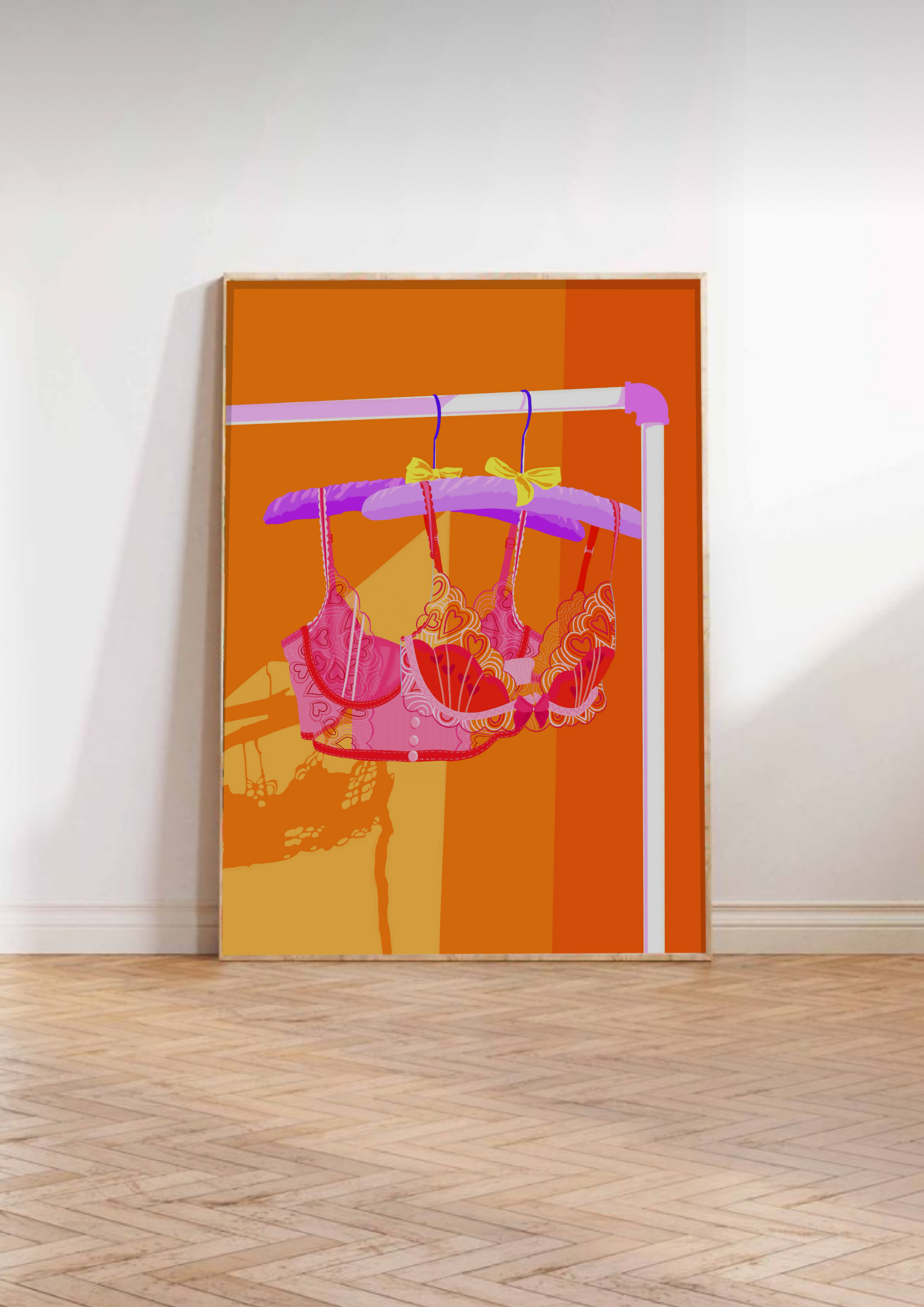 Orange Bra Art Print