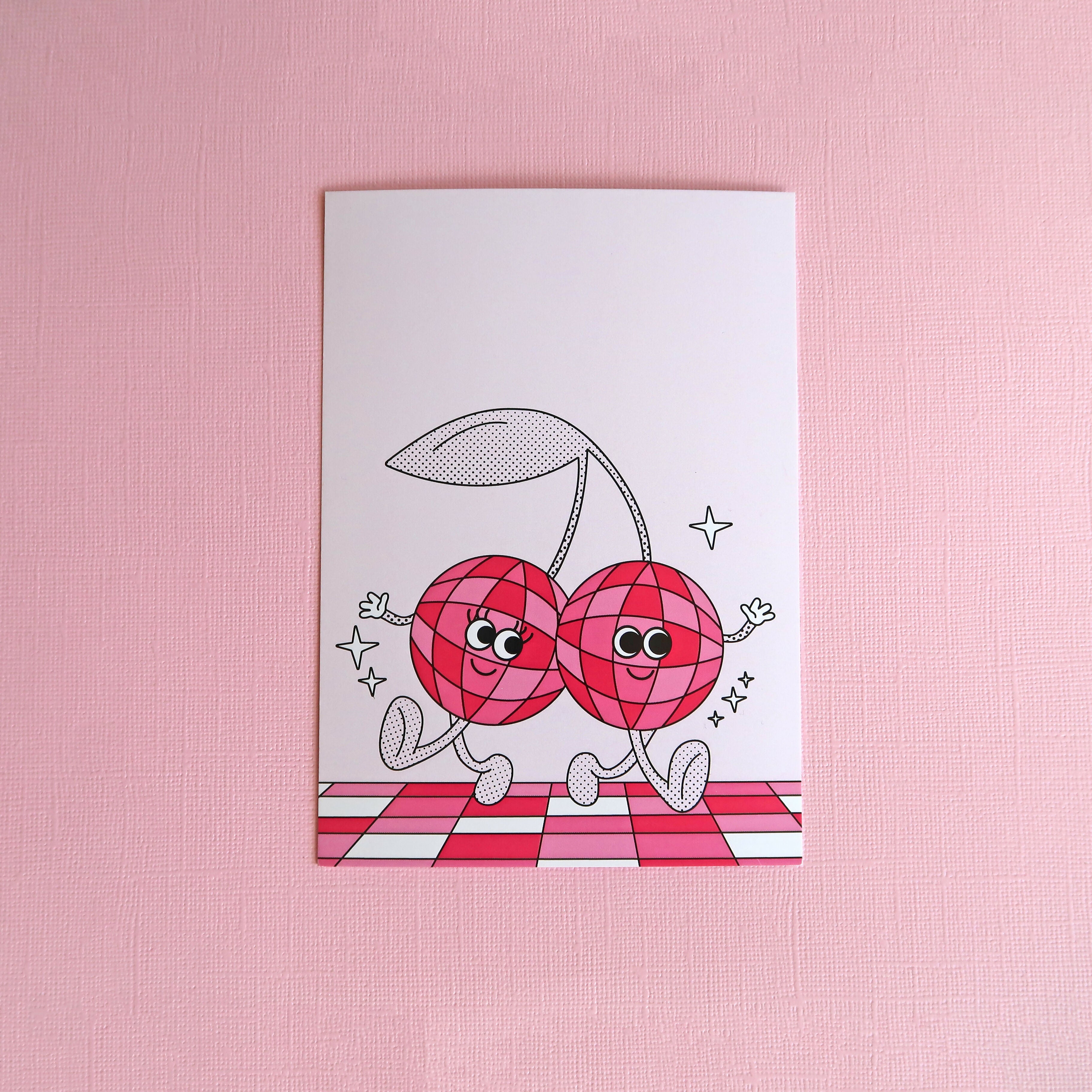 Cherry Disco A6 Art Print