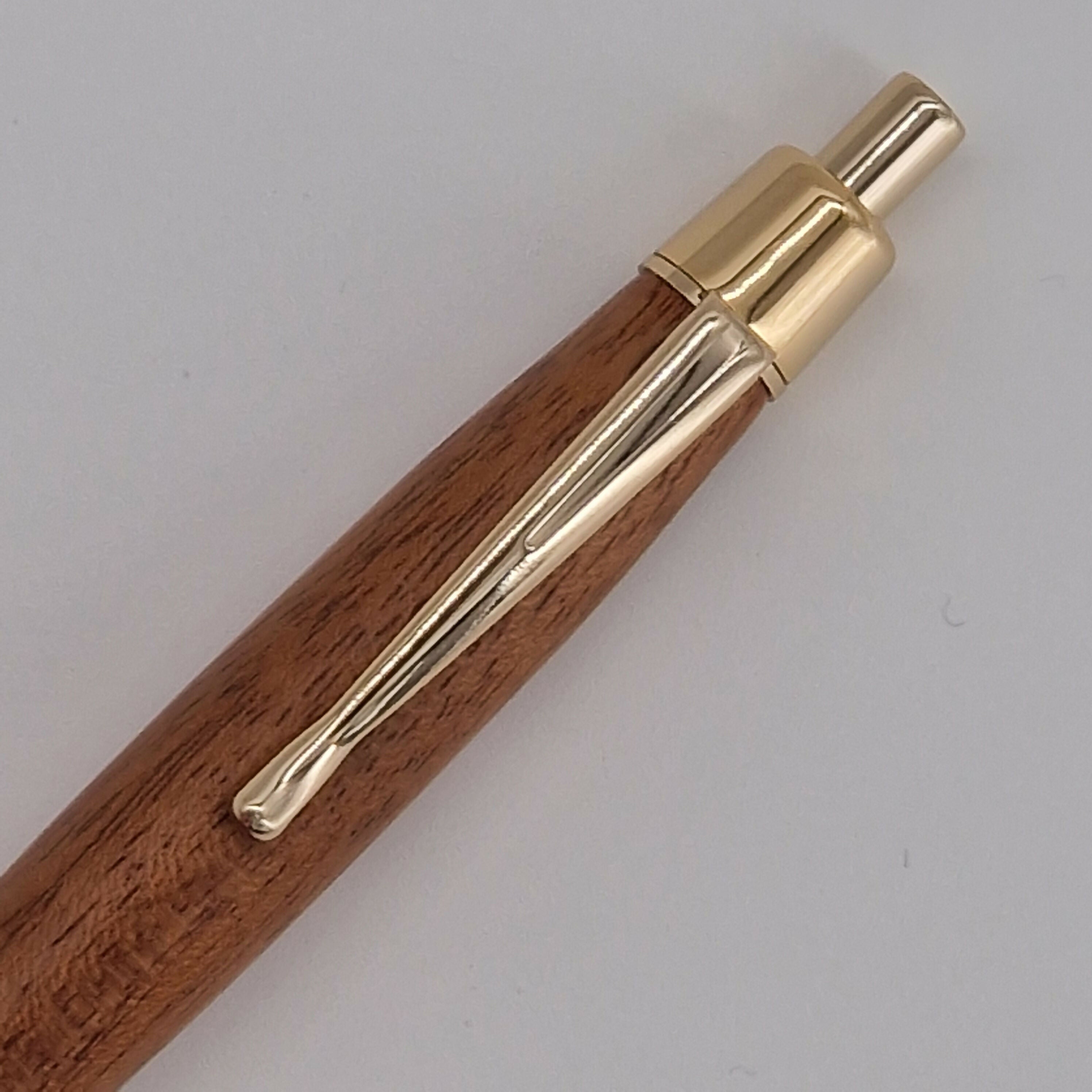 Hand Turned Click Pen made from Mahogany Wood