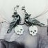 Handmade Ravens And Skull Resin Earrings