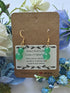 Green Aventurine Earrings on Gold Coloured Sterling Silver Plated Hooks