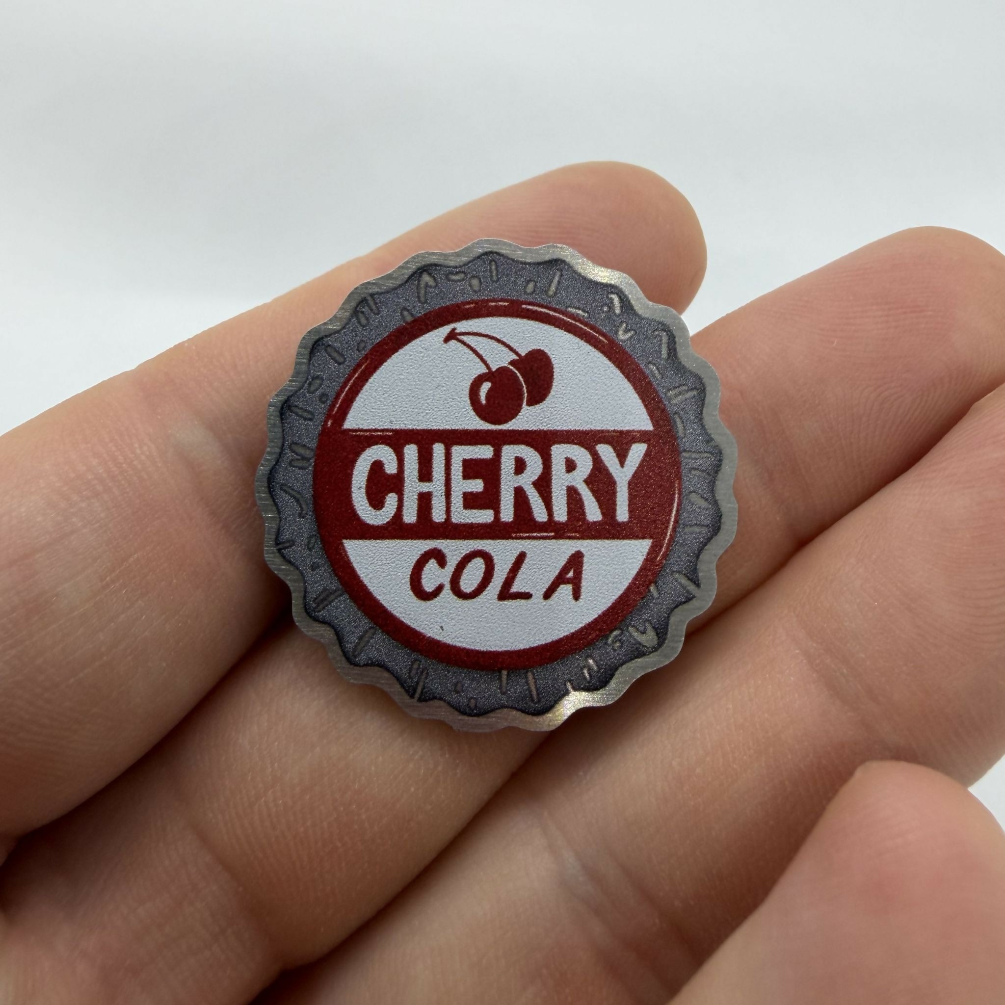 Cherry Cola Eco-Metal Pin Badge
