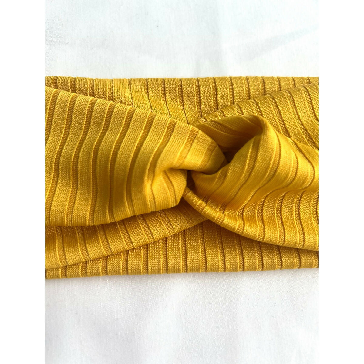 Mustard Yellow Ribbed Jersey Headband