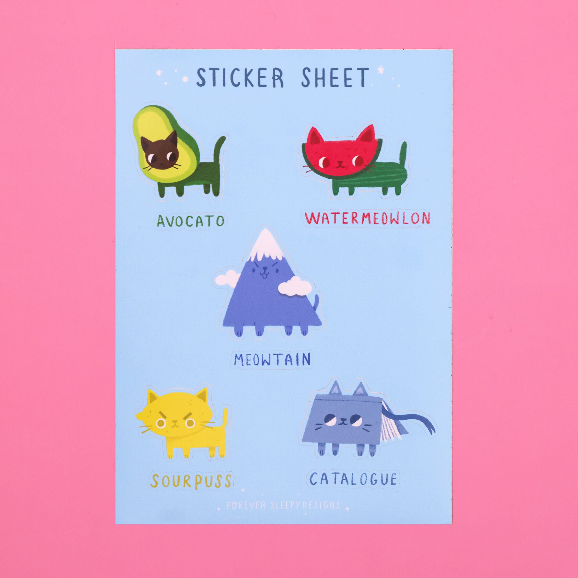 Cat Puns 1 - Sticker Sheet