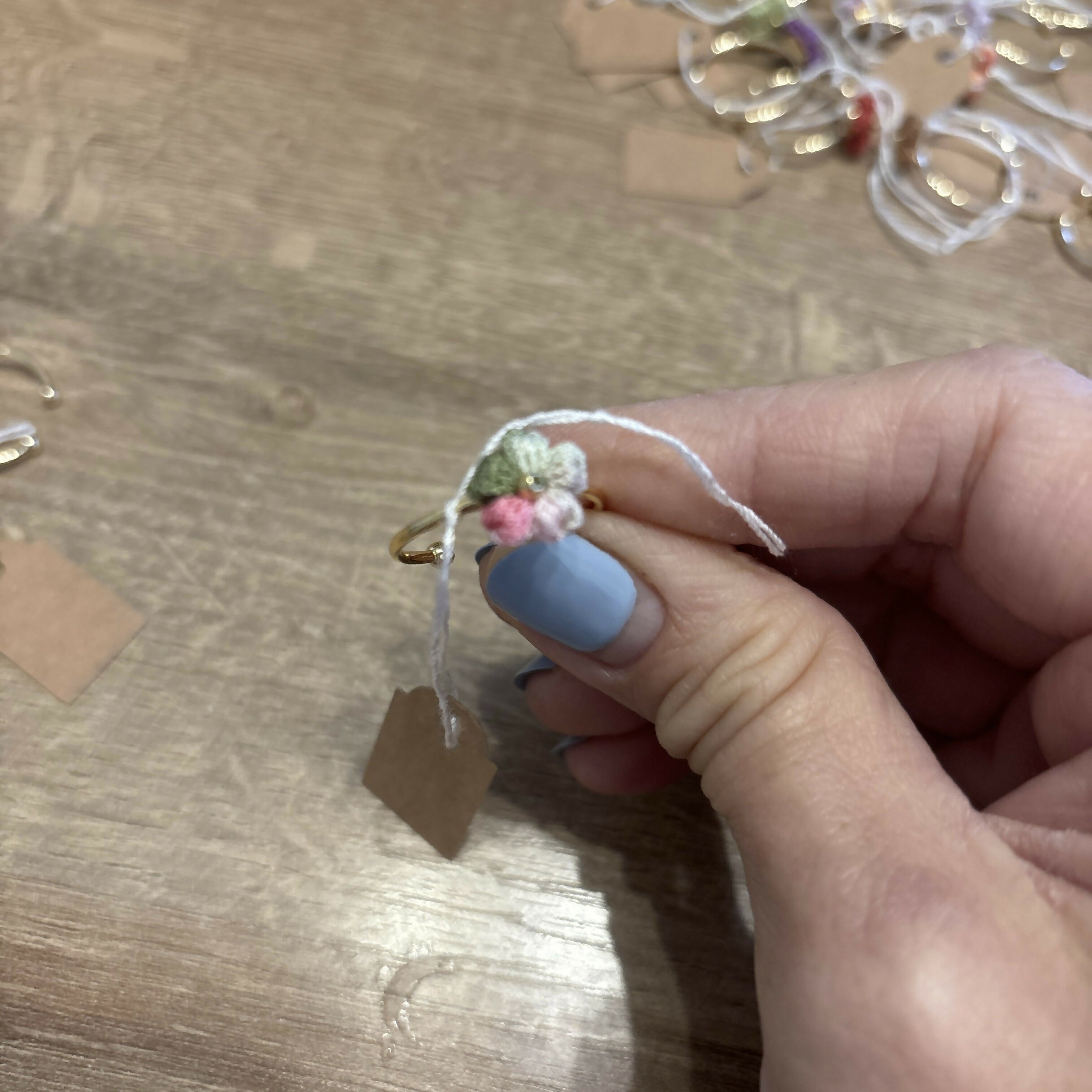 Micro Crochet Flower Rings