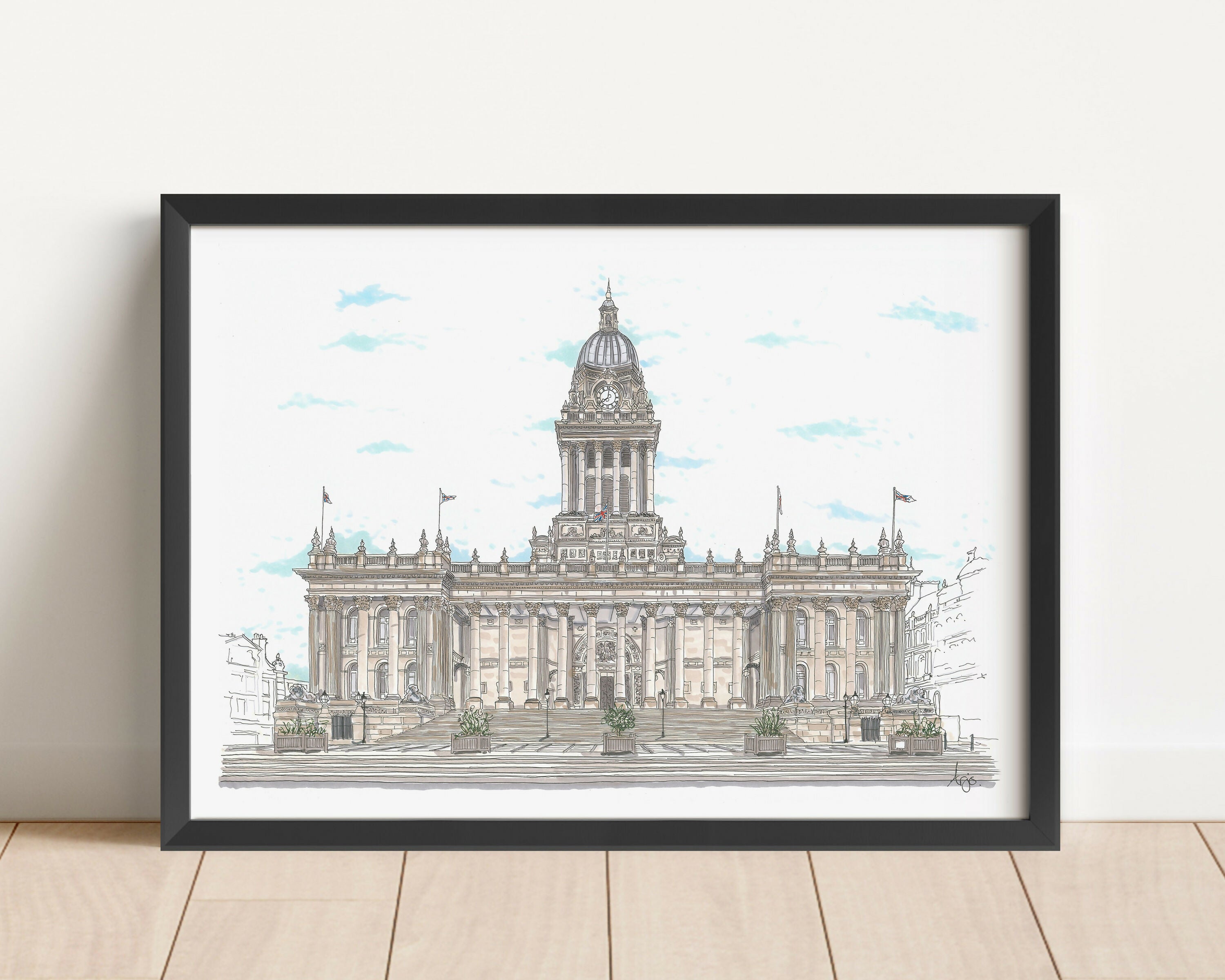 LEEDS TOWN HALL PRINT