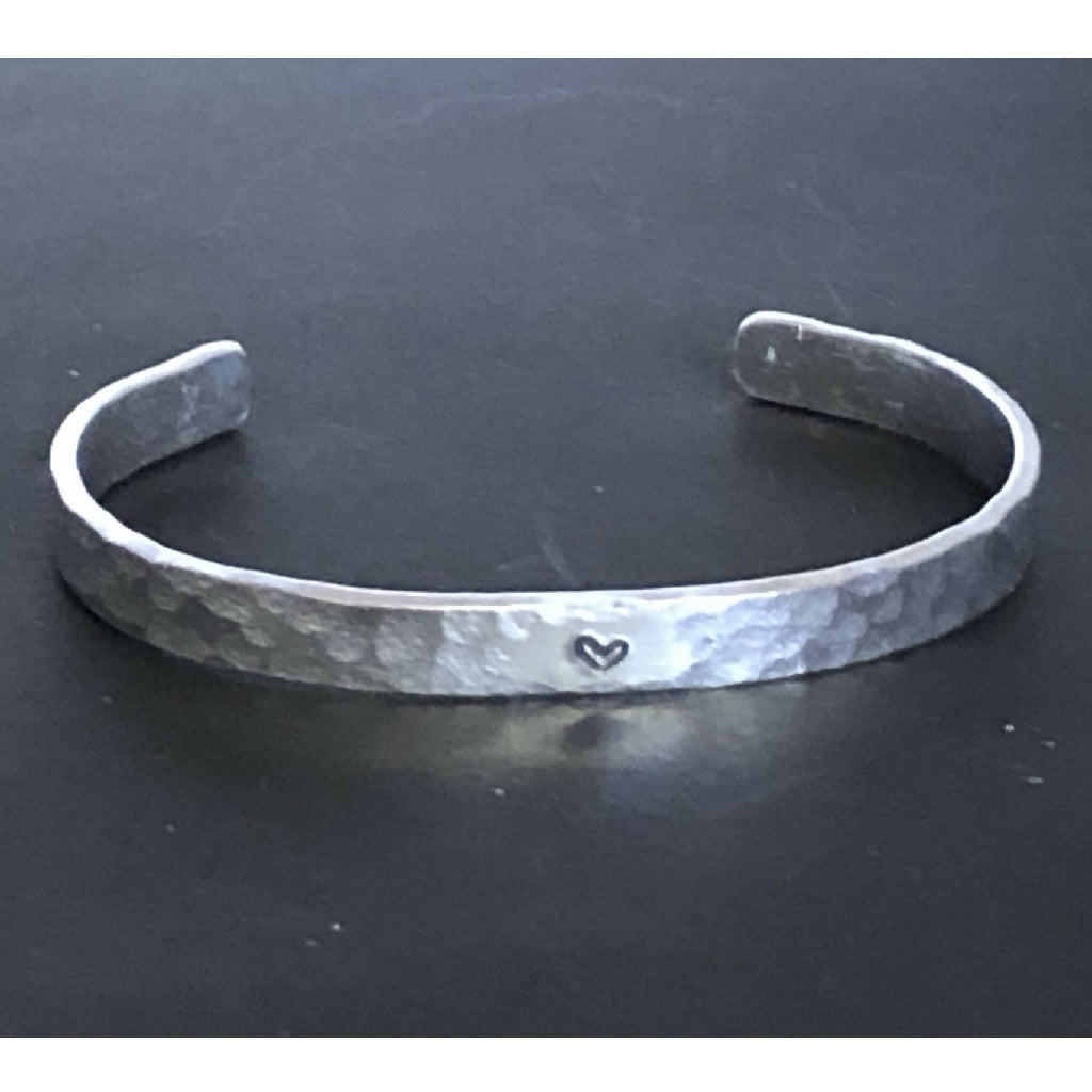 Hand Stamped Aluminium Affirmation Bangle