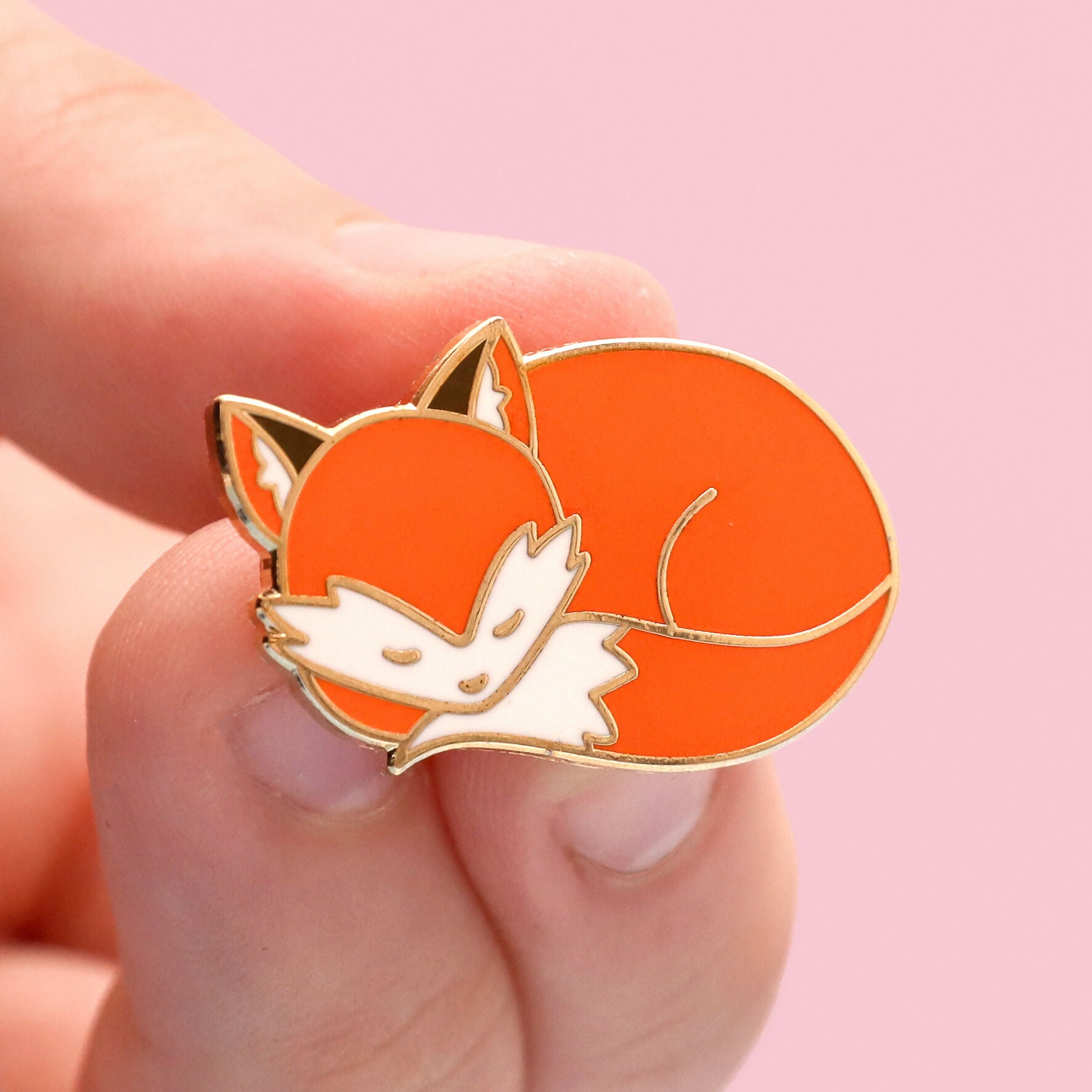 Sleepy Fox - Enamel Pin