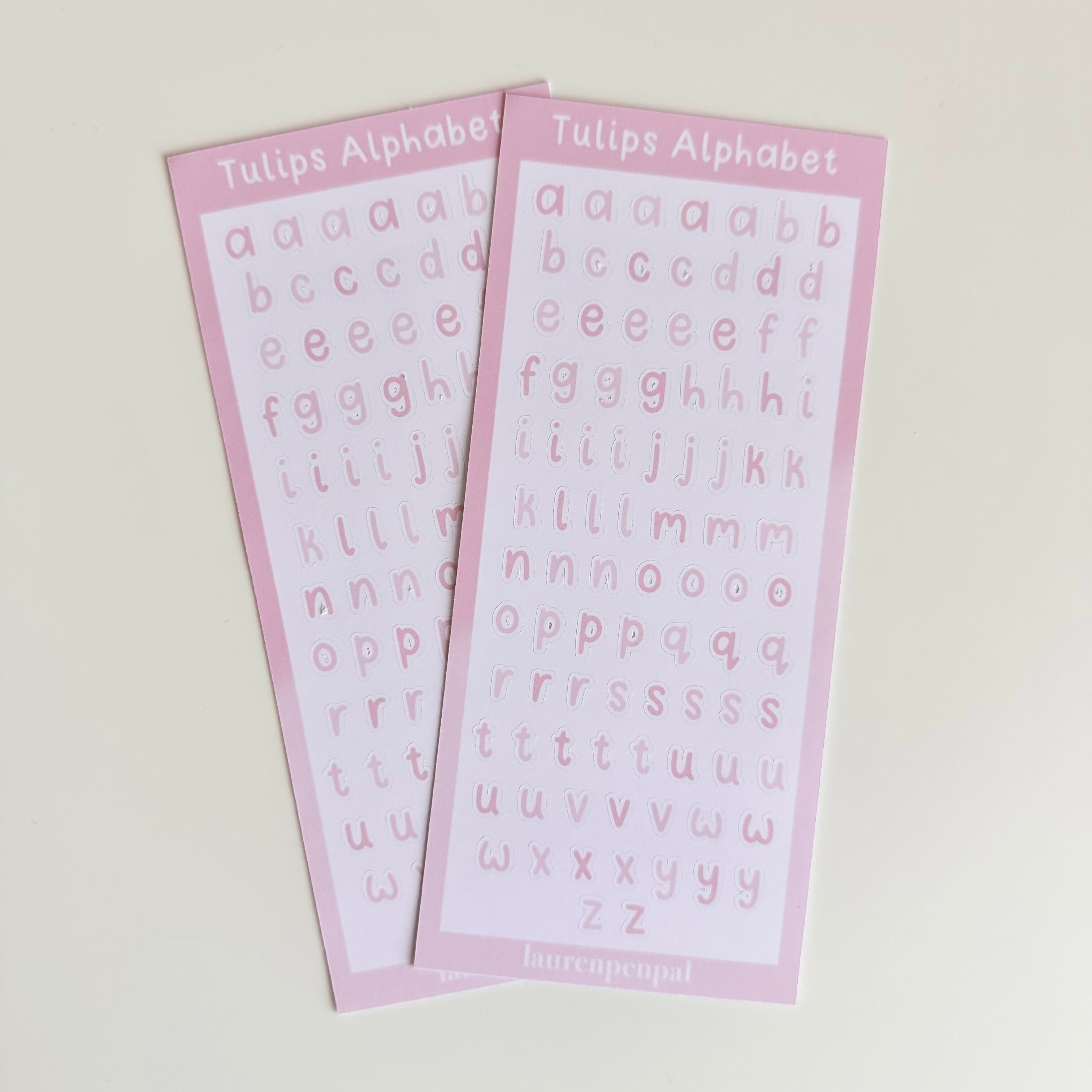 Tulip Alphabet Sticker Sheet