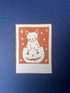 Pet Polaroid Print - Orange Pumpkin Cat