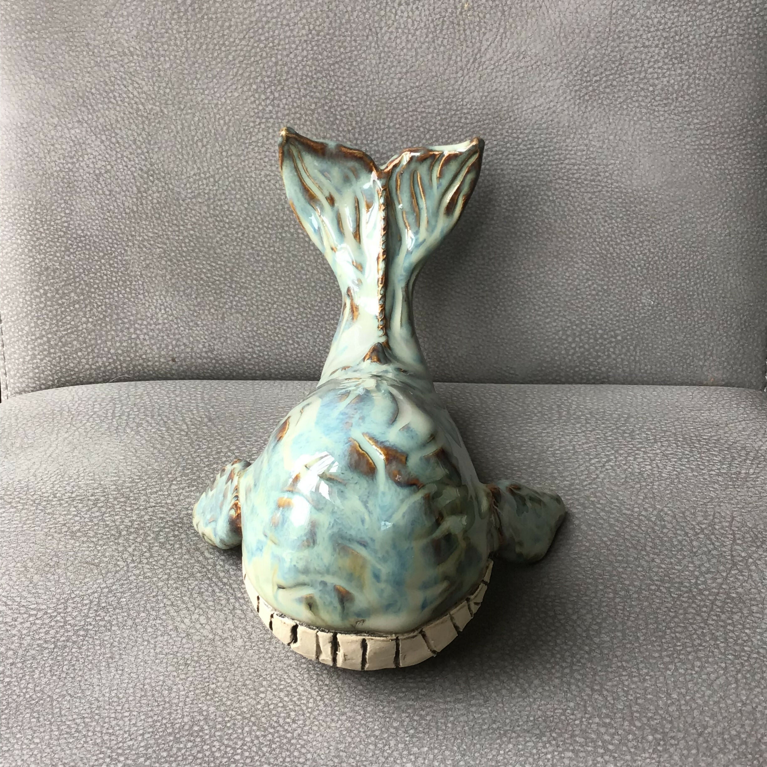 Ceramic Texture Whale Sculpture