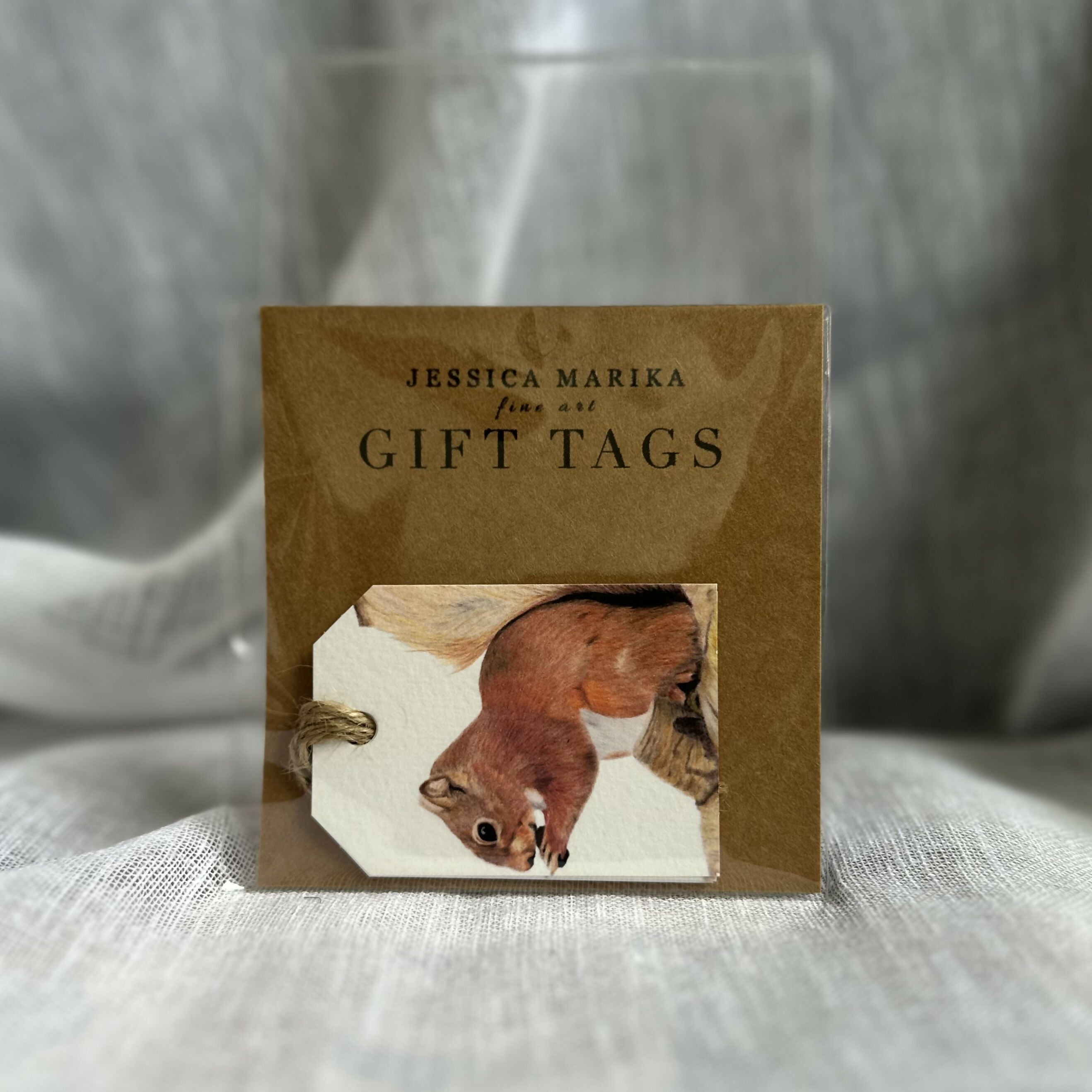 Squirrel Gift Tags – Set of 4 Tags – Woodland Animal Illustration – Nature Lover Gift – Handmade
