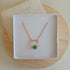 Green Seaglass Moon Necklace