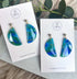 Ocean Dream Collection - Medium Semi Circle Polymer Clay Earrings