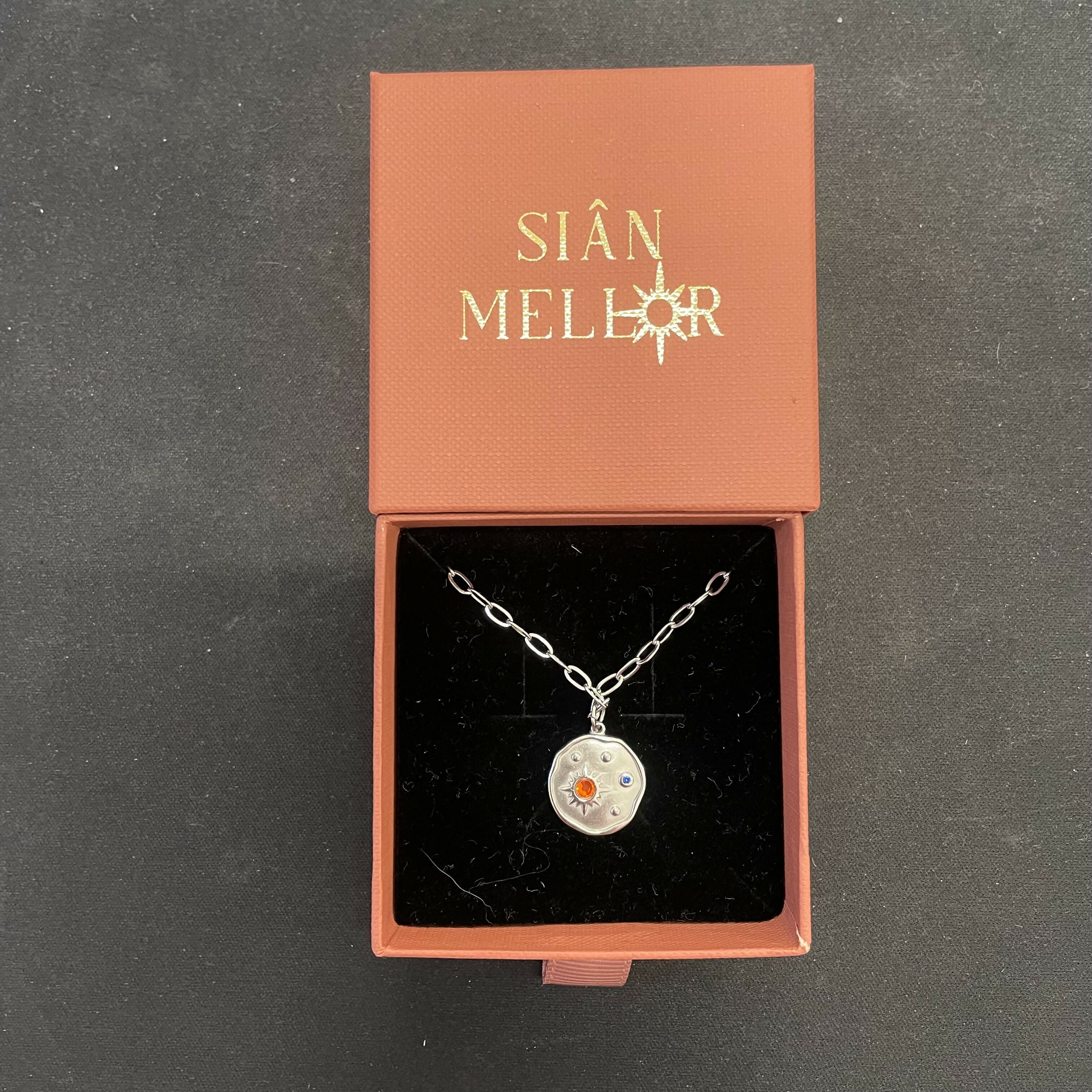Sun and Planets Silver Pendant