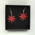 Red Enamel Sunburst Earrings