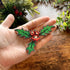Holly Berries Wooden Decoration