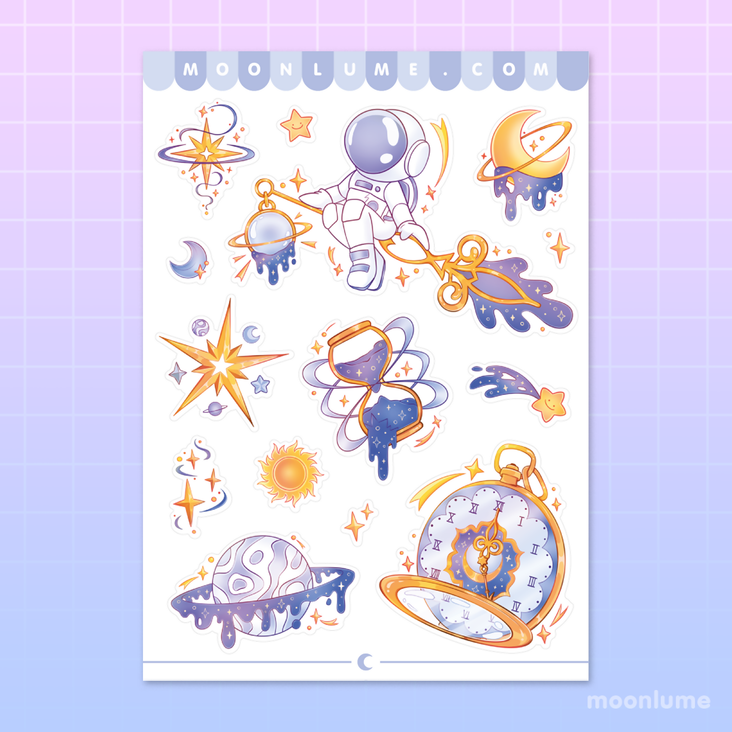 Vinyl Sticker Sheet - Time and Space