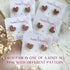 Pink and Beige Heart Studs