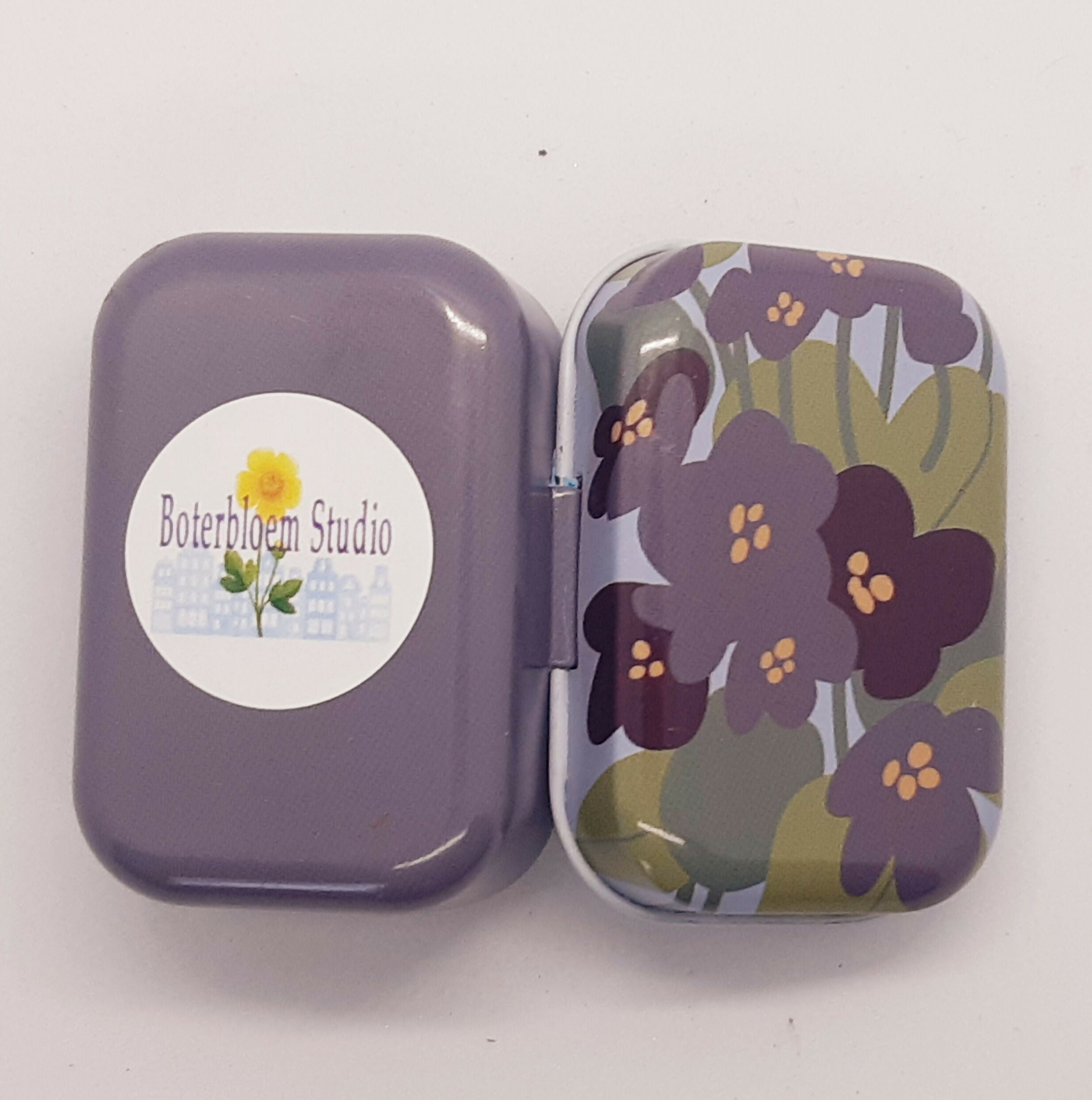 Clay House and Tree in Metal Tin