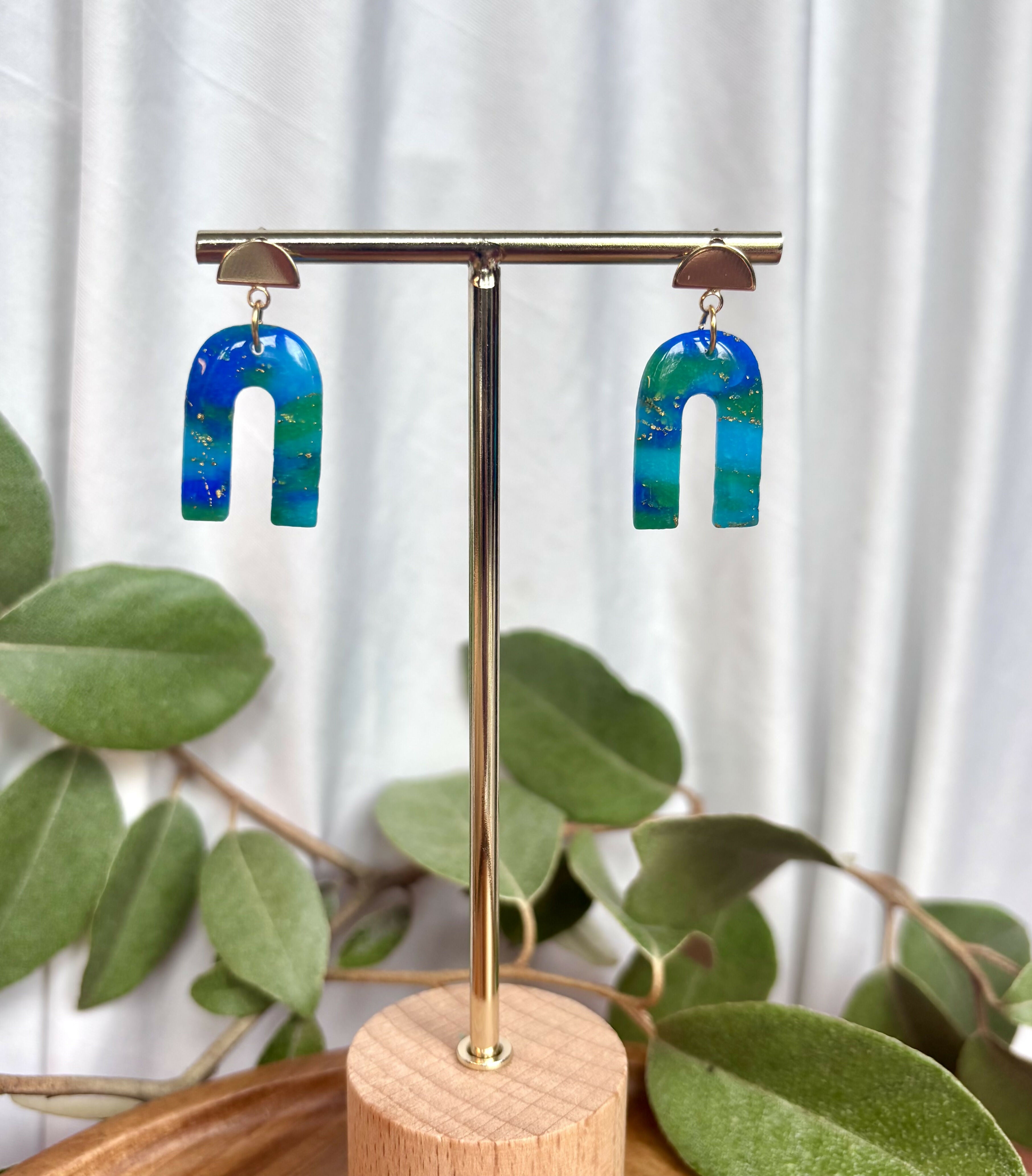 Ocean Dream Collection - Arch Polymer Clay Earrings