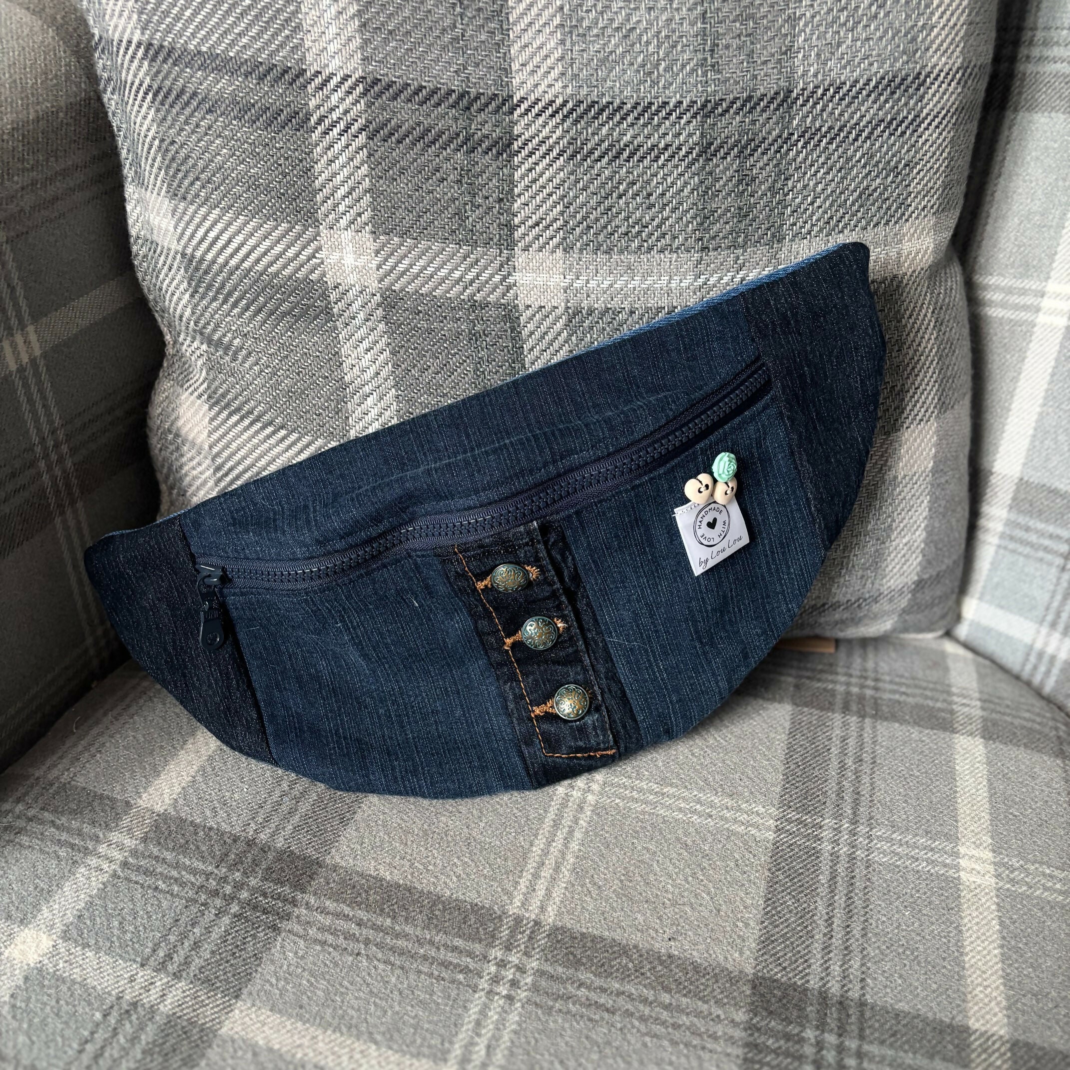 Unique Bum Bag Belt Bag Made From Upcycled Jeans With Adjustable Strap
