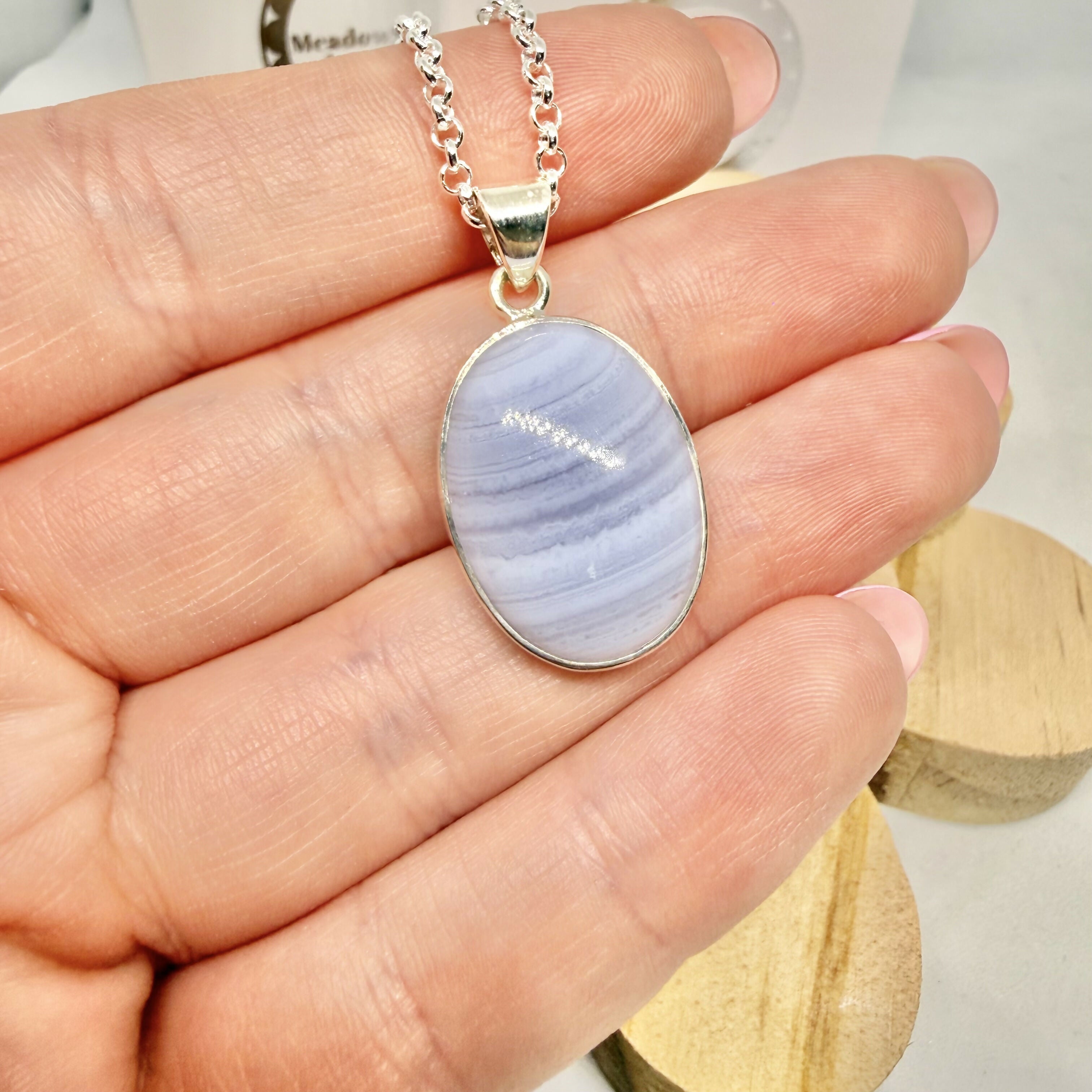 BLUE LACE AGATE NECKLACE