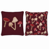 So Mush Love – Burgundy Mushroom Velvet Decorative Cushion