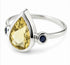 925 Sterling Silver and Citrine Statement Ring