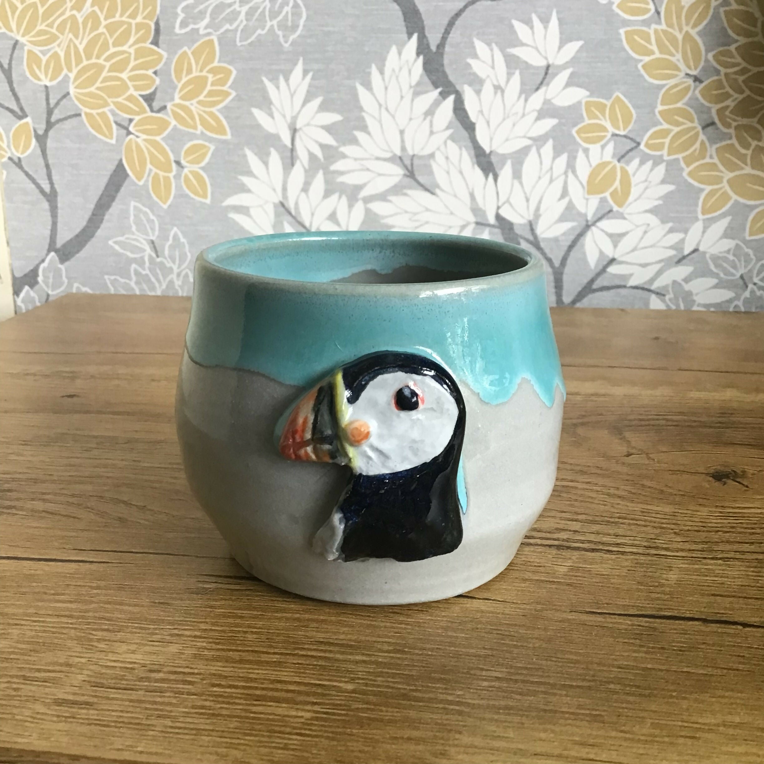 Blue Puffin Pot