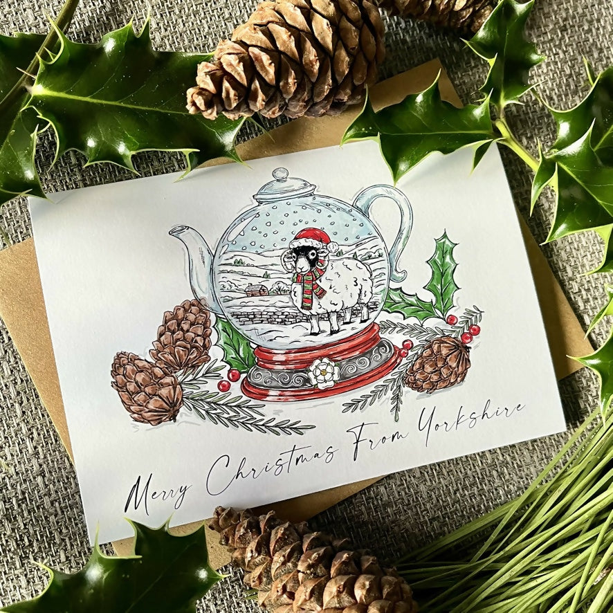 Yorkshire Snow Globe Christmas Card